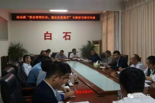 白石镇组织召开"坚定理想信念,提升思想境界"专题学习研讨会议